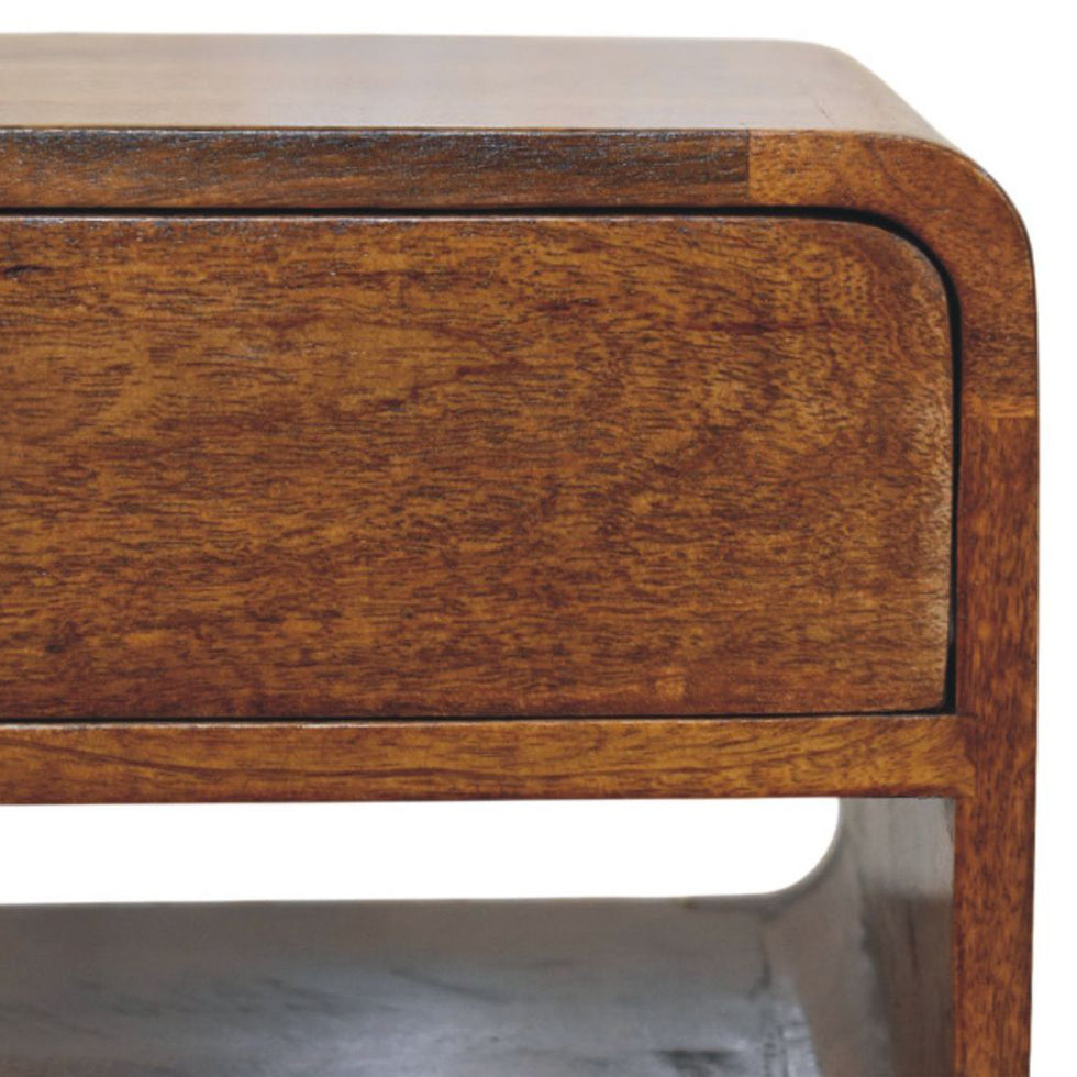 Artisan - Avora Chestnut Nightstand With Drawer And Open Slot