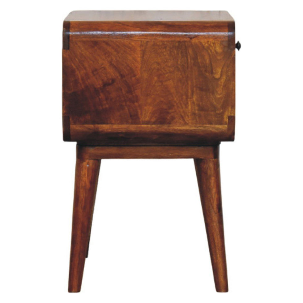 Artisan - Avora Chestnut Nightstand With Drawer And Open Slot