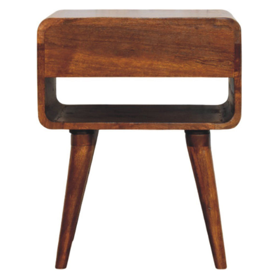 Artisan - Avora Chestnut Nightstand With Drawer And Open Slot