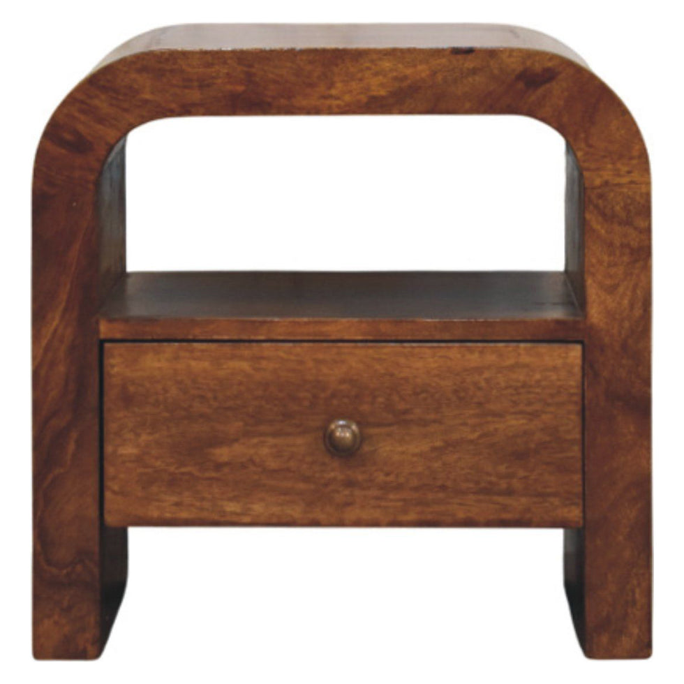 Artisan - Darcy Chestnut Nightstand With Drawer And Open Shelf