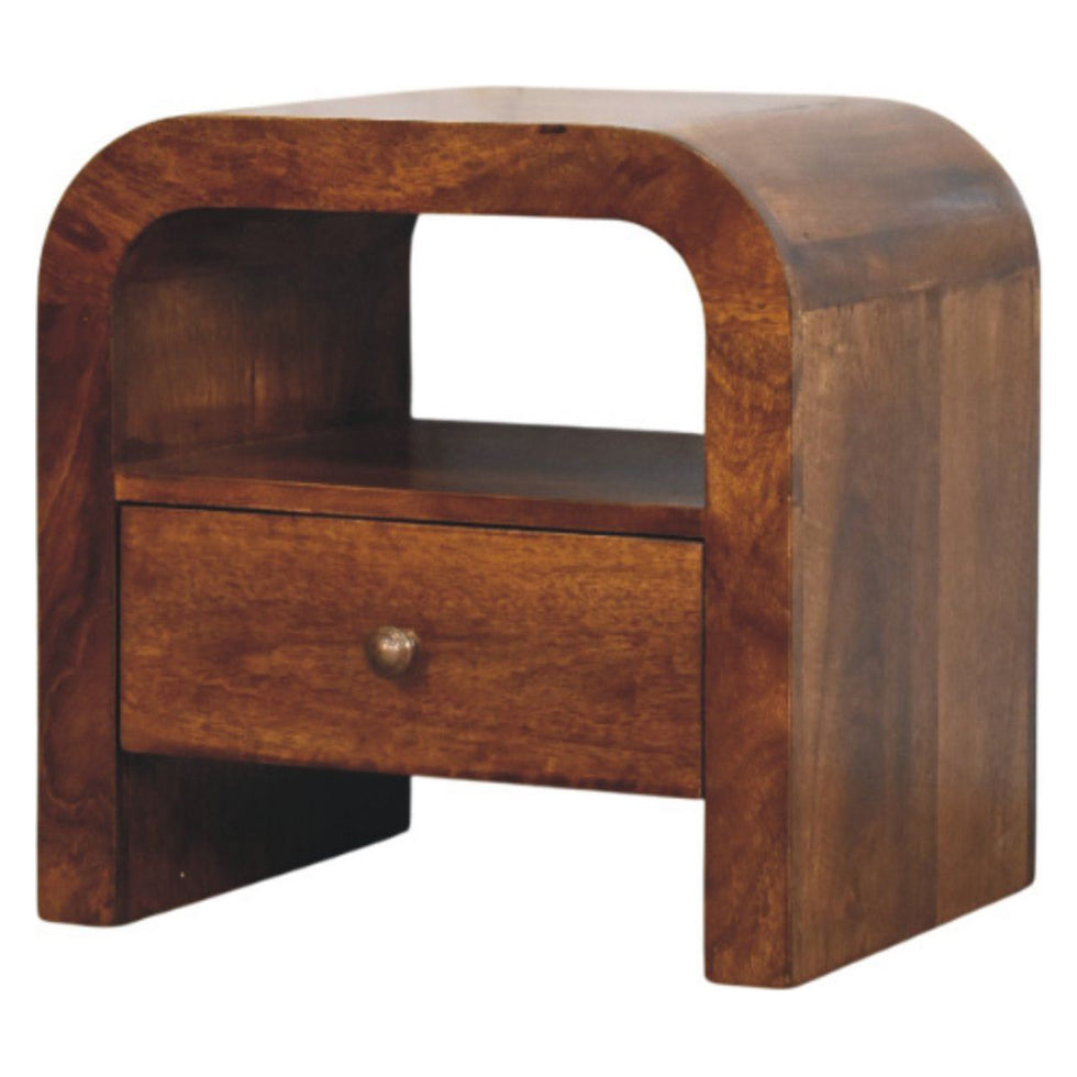 Artisan - Darcy Chestnut Nightstand With Drawer And Open Shelf