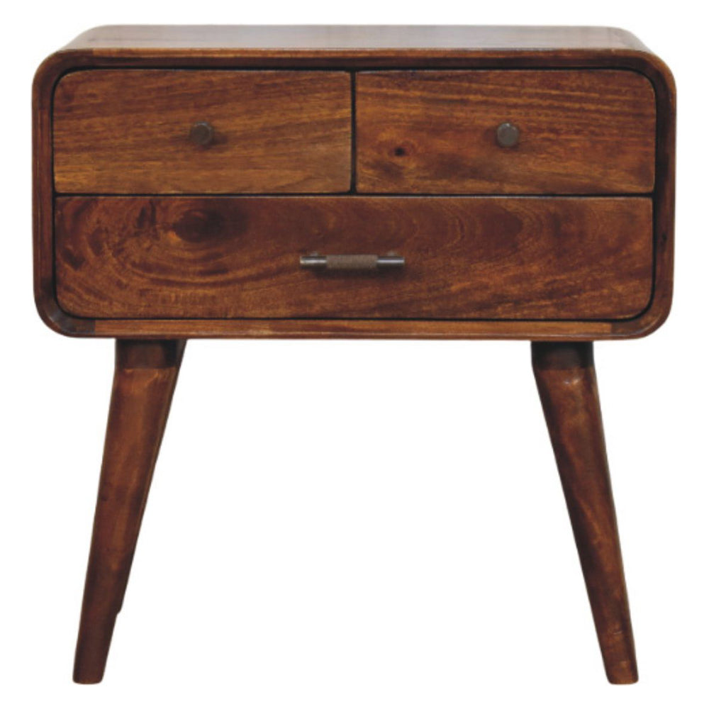 Artisan - Avora 3-Drawer Chestnut Nightstand