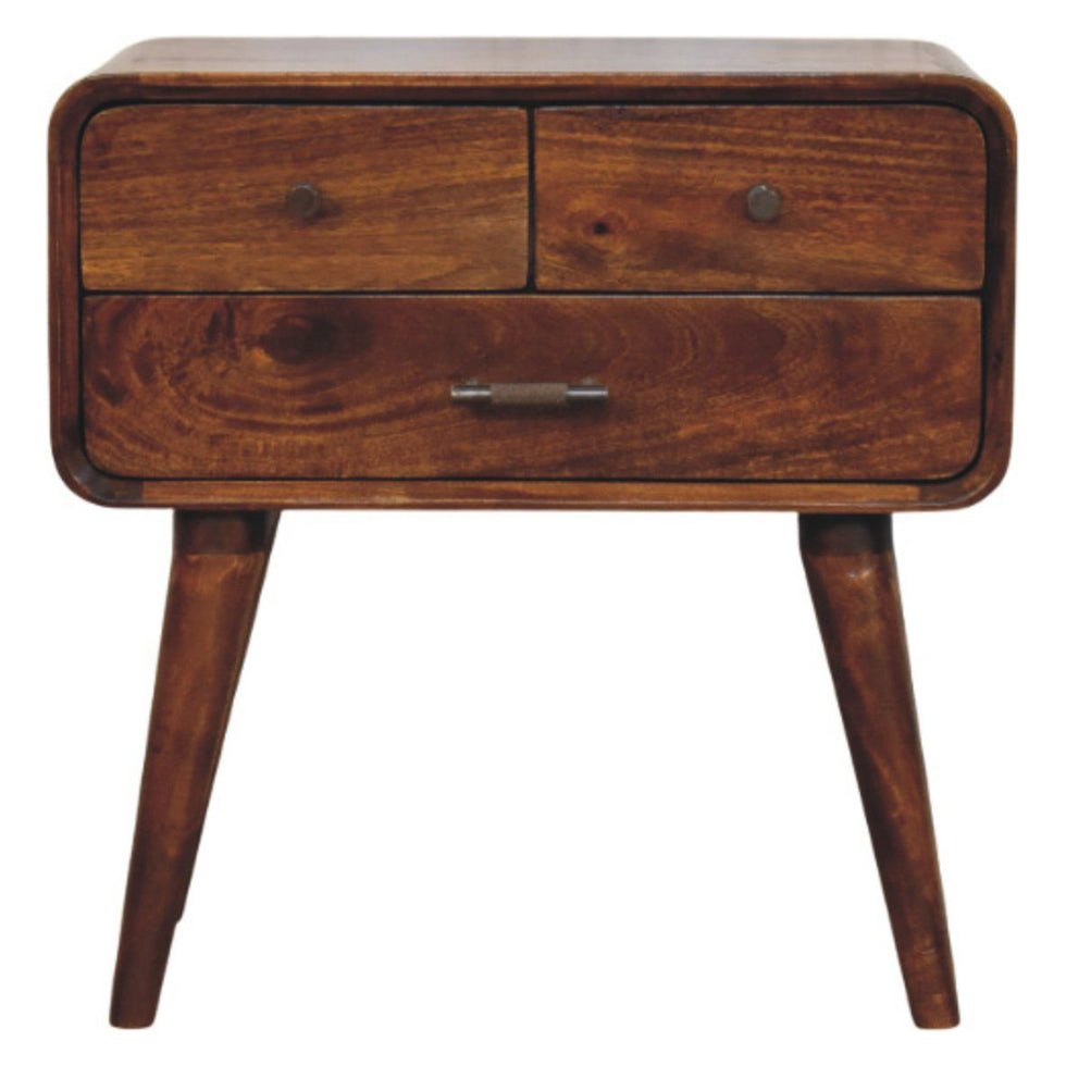 Artisan - Avora 3-Drawer Chestnut Nightstand