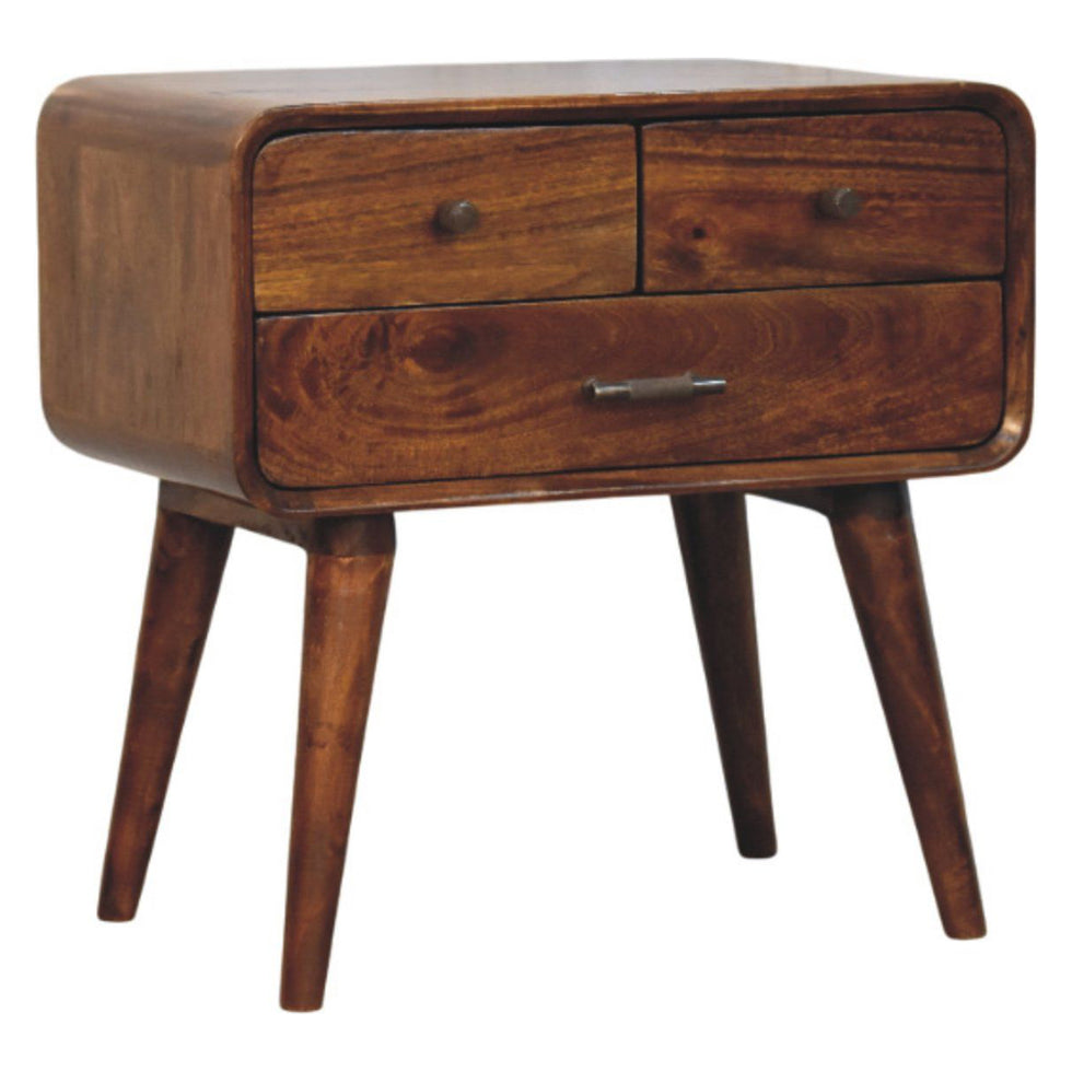 Artisan - Avora 3-Drawer Chestnut Nightstand