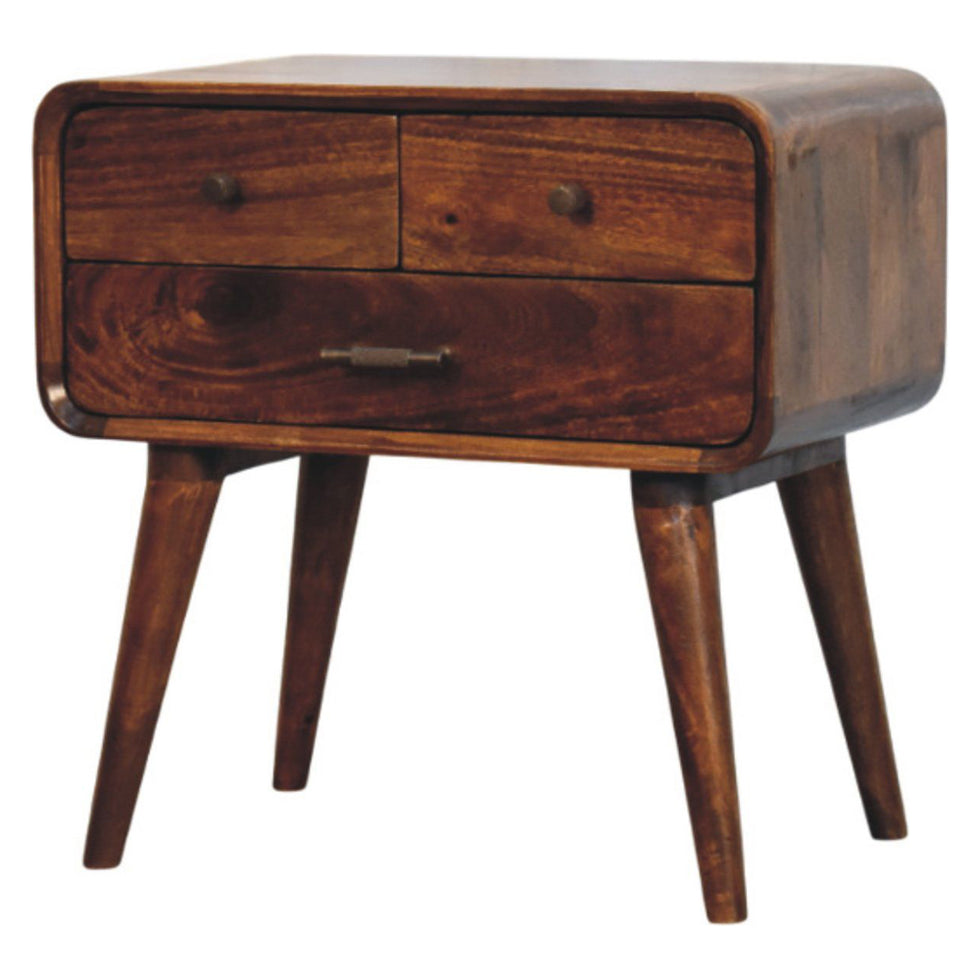 Artisan - Avora 3-Drawer Chestnut Nightstand