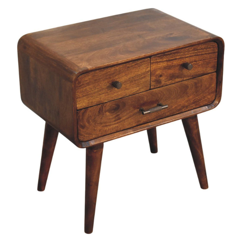 Artisan - Avora 3-Drawer Chestnut Nightstand