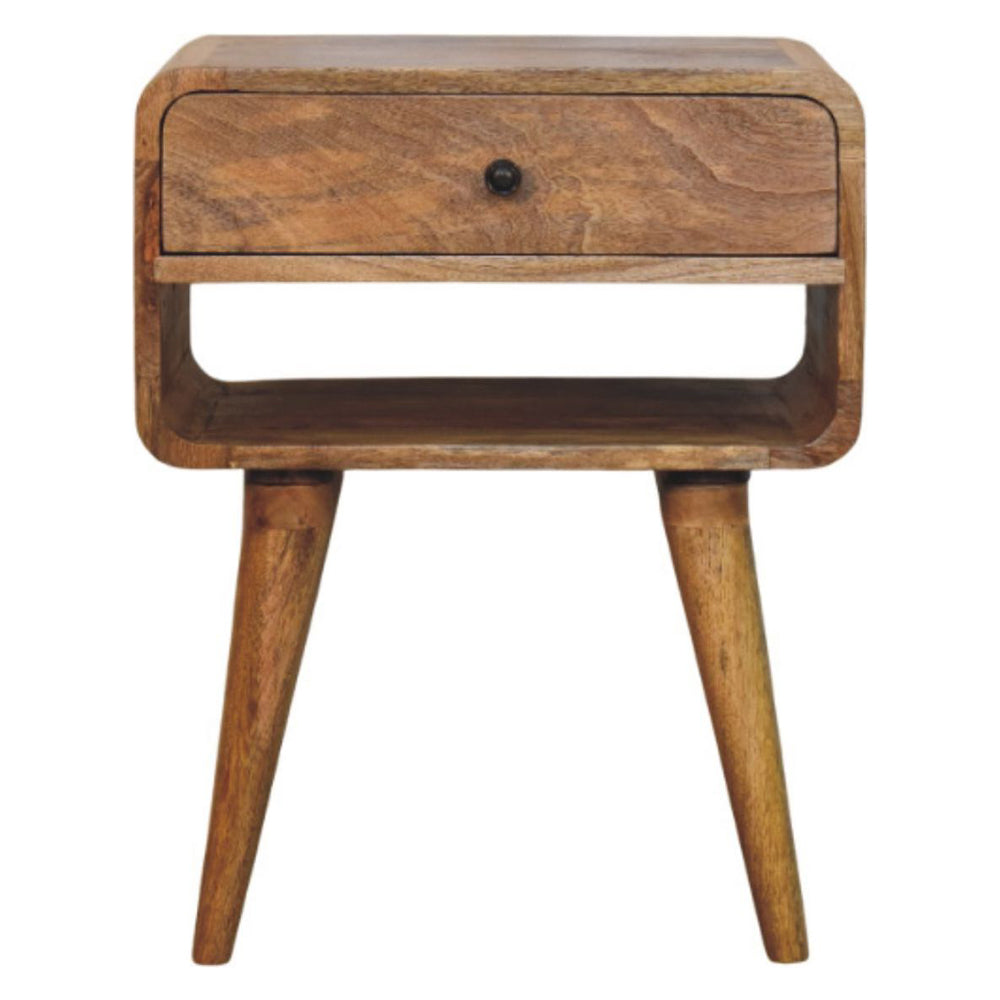 Artisan - Avora Oak-Ish Nightstand With Drawer And Open Slot