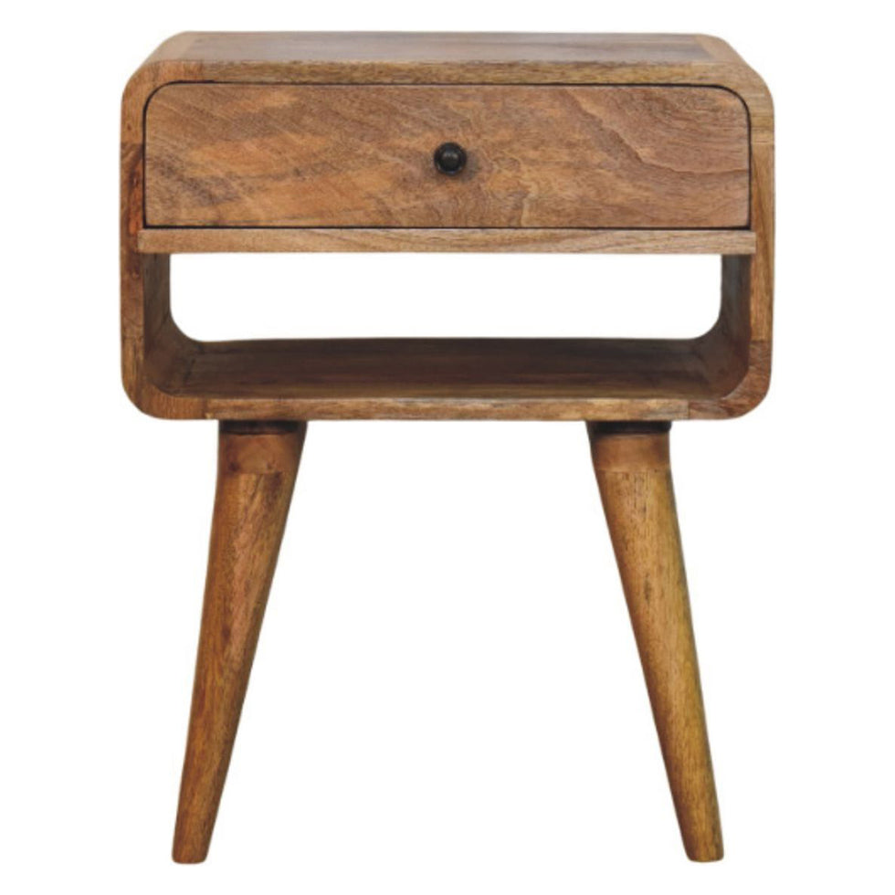 Artisan - Avora Oak-Ish Nightstand With Drawer And Open Slot