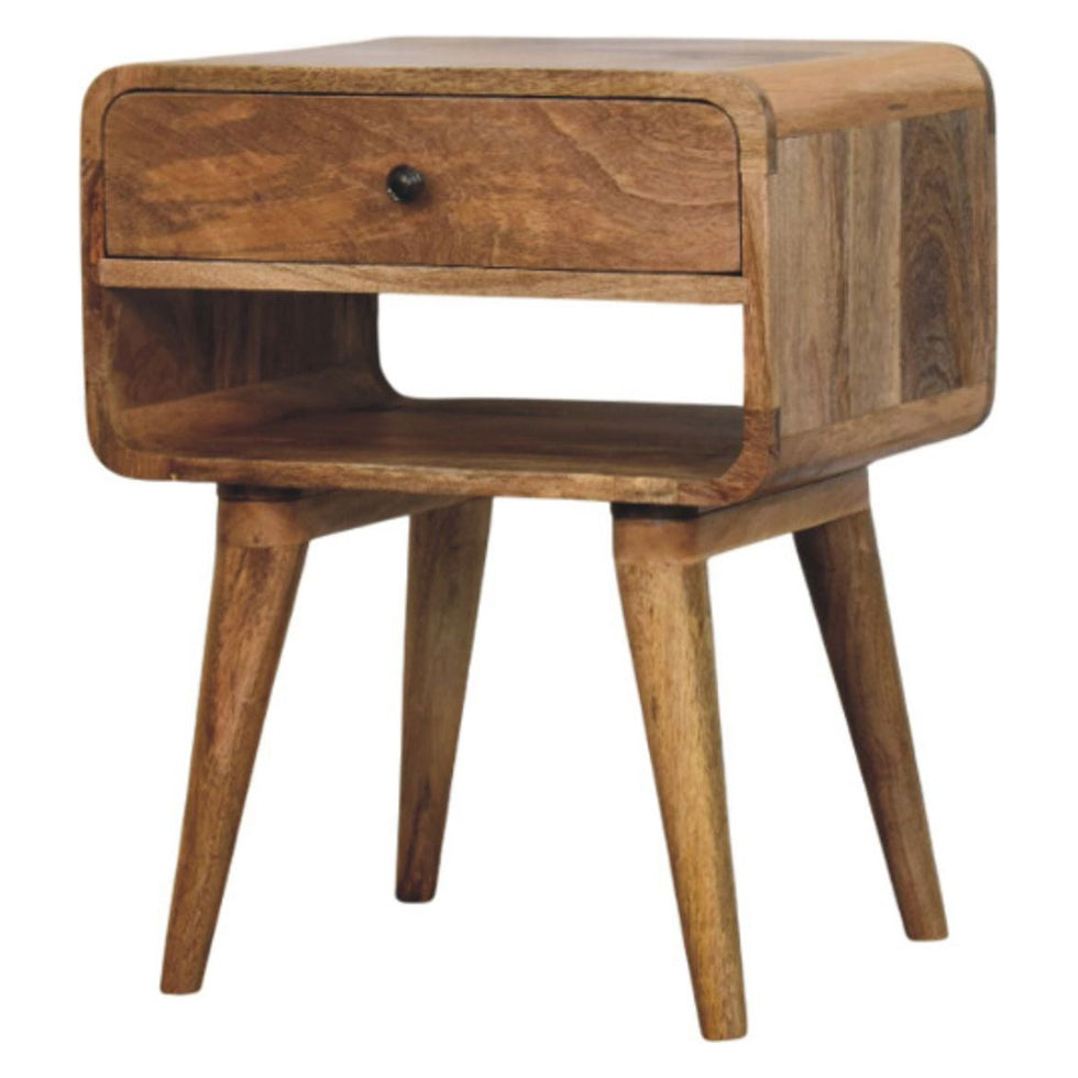 Artisan - Avora Oak-Ish Nightstand With Drawer And Open Slot