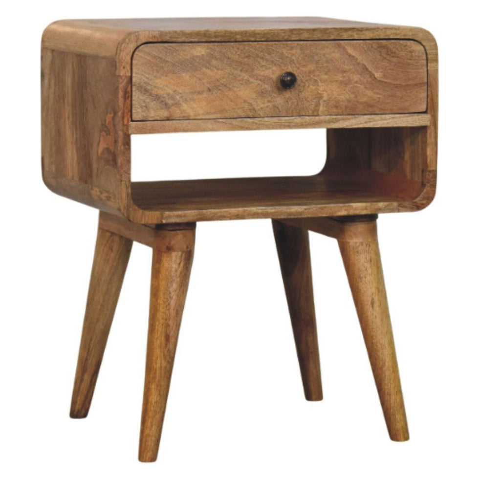 Artisan - Avora Oak-Ish Nightstand With Drawer And Open Slot