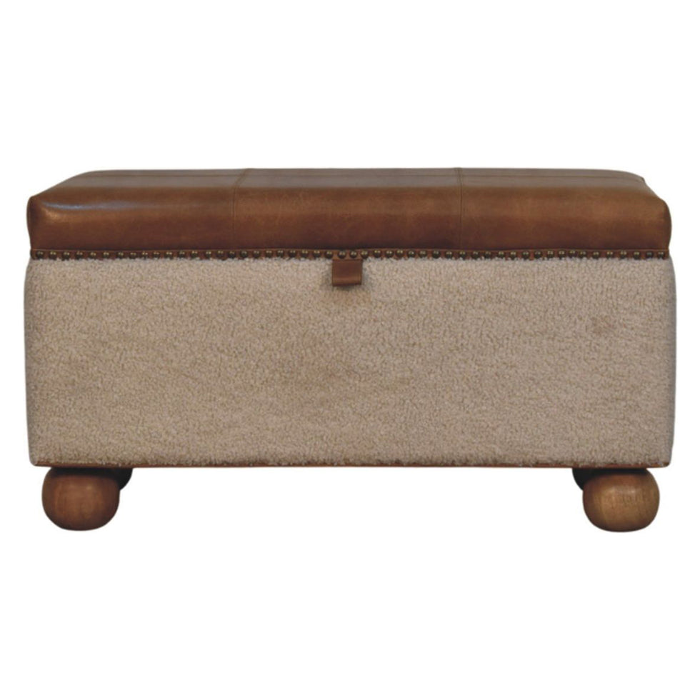 Artisan - Boucle Lid- Up Storage Ottoman