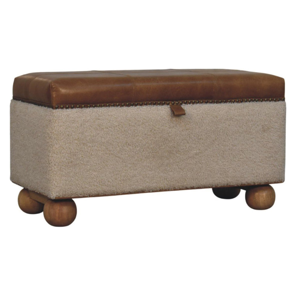 Artisan - Boucle Lid- Up Storage Ottoman