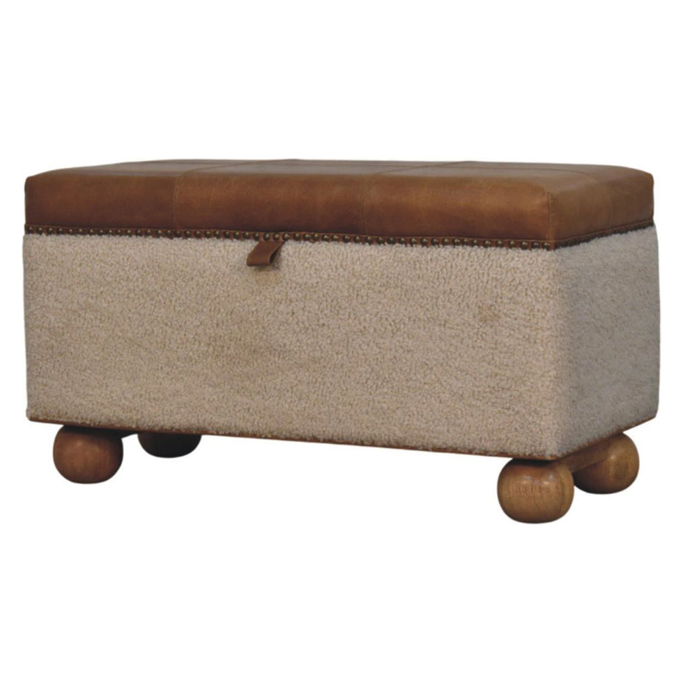 Artisan - Boucle Lid- Up Storage Ottoman