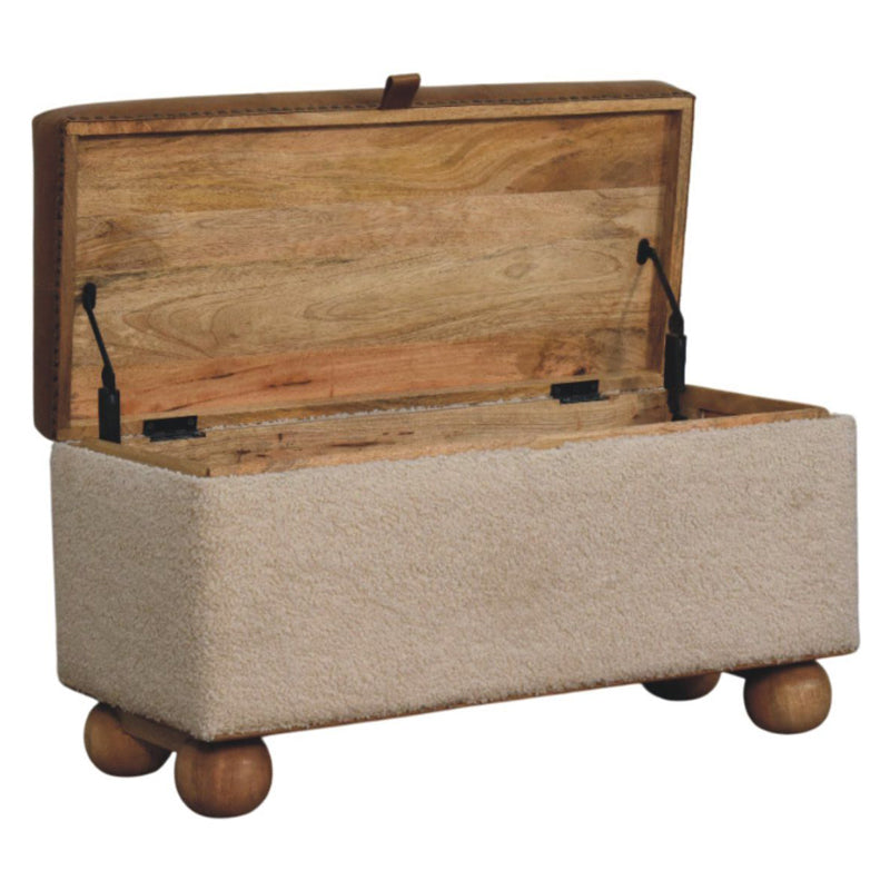 Artisan - Boucle Lid- Up Storage Ottoman