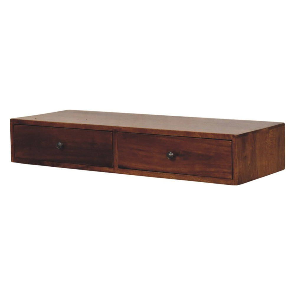 Artisan - Lunar 2 Drawer Chestnut Wall Mounted Console