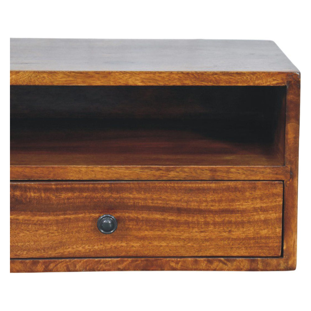 Artisan - Lunar 2 Drawer Chestnut Wall Mounted Media Unit