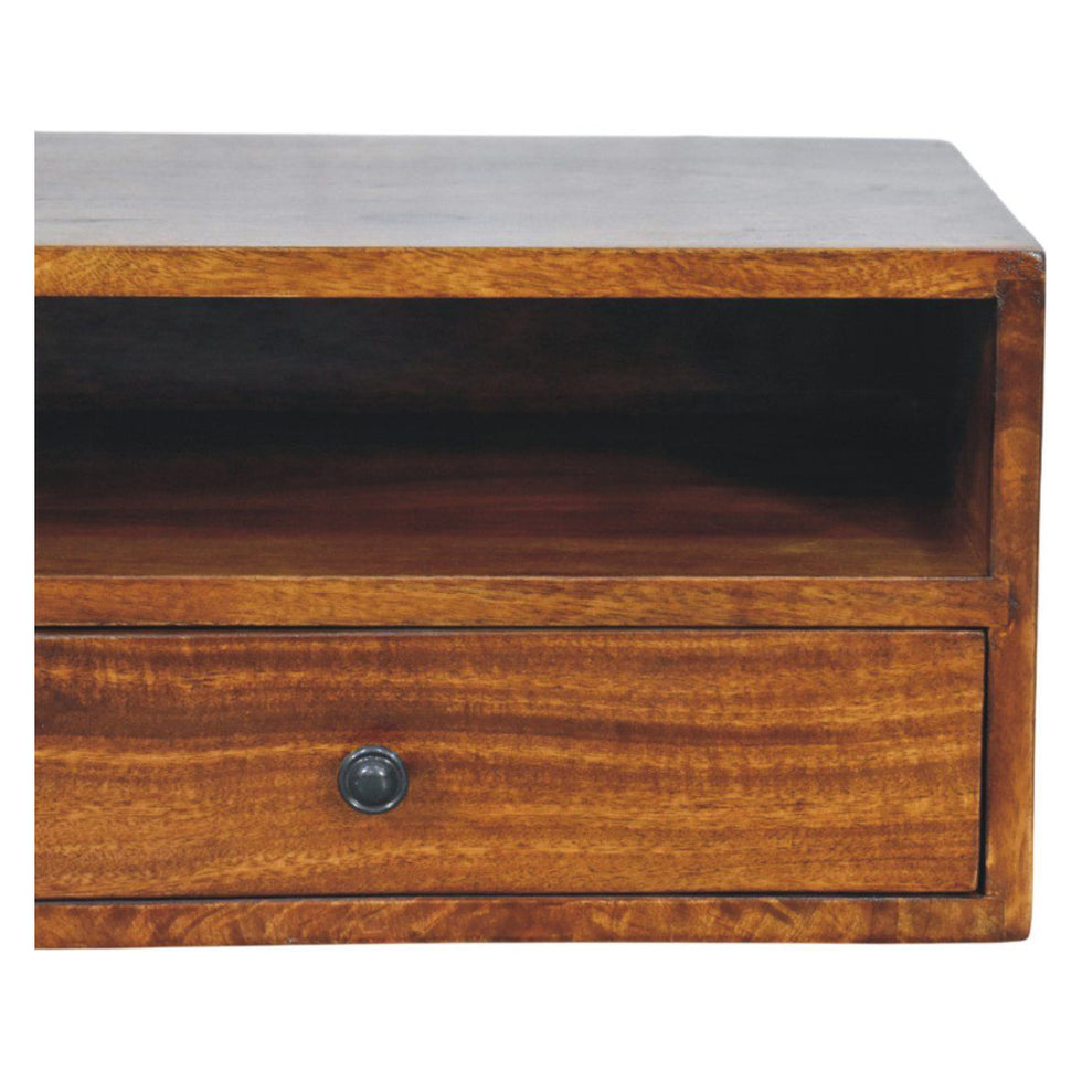 Artisan - Lunar 2 Drawer Chestnut Wall Mounted Media Unit