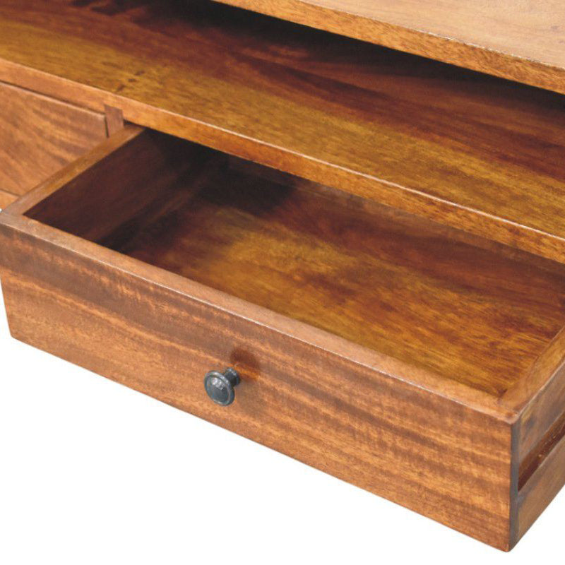 Artisan - Lunar 2 Drawer Chestnut Wall Mounted Media Unit