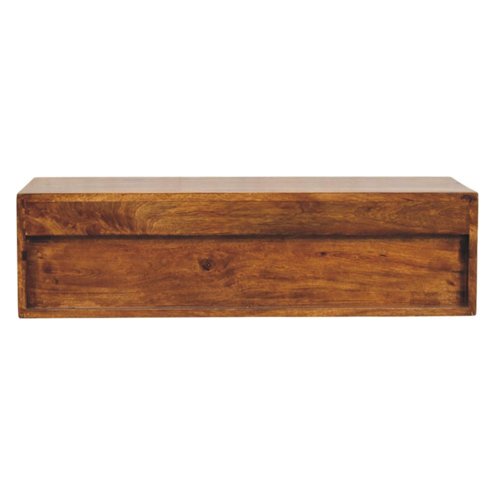 Artisan - Lunar 2 Drawer Chestnut Wall Mounted Media Unit