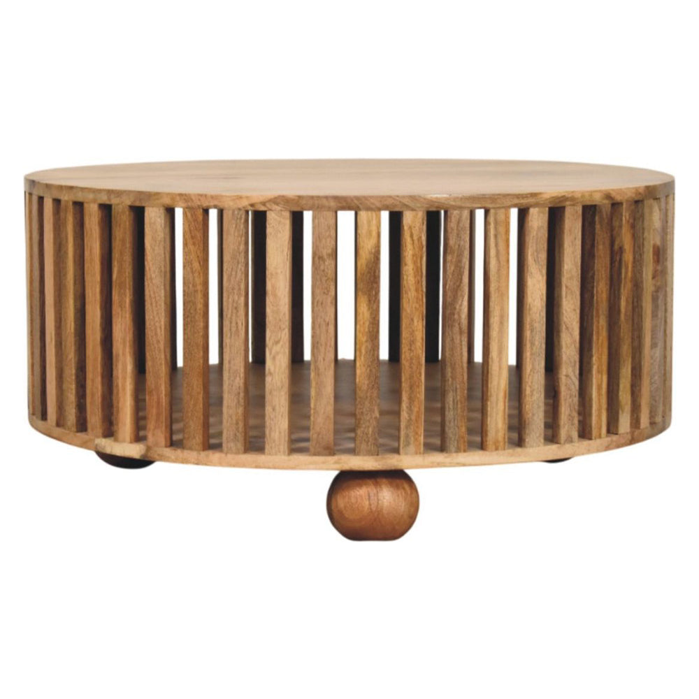 Artisan - Slatted Round Oak-Ish Coffee Table