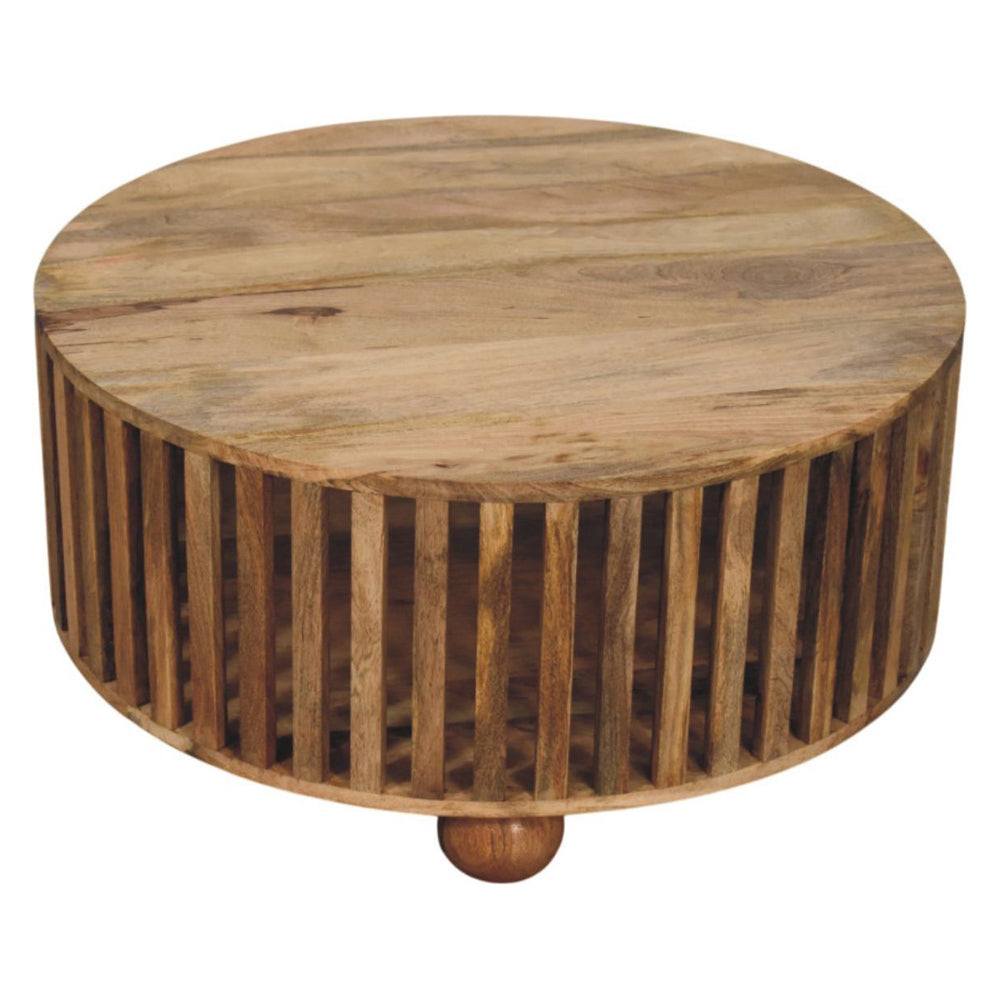Artisan - Slatted Round Oak-Ish Coffee Table