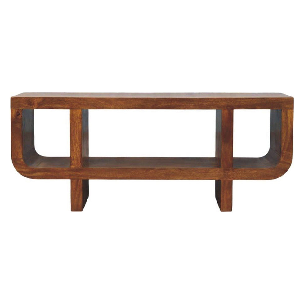 Artisan - Orion Curved Chestnut Media Unit