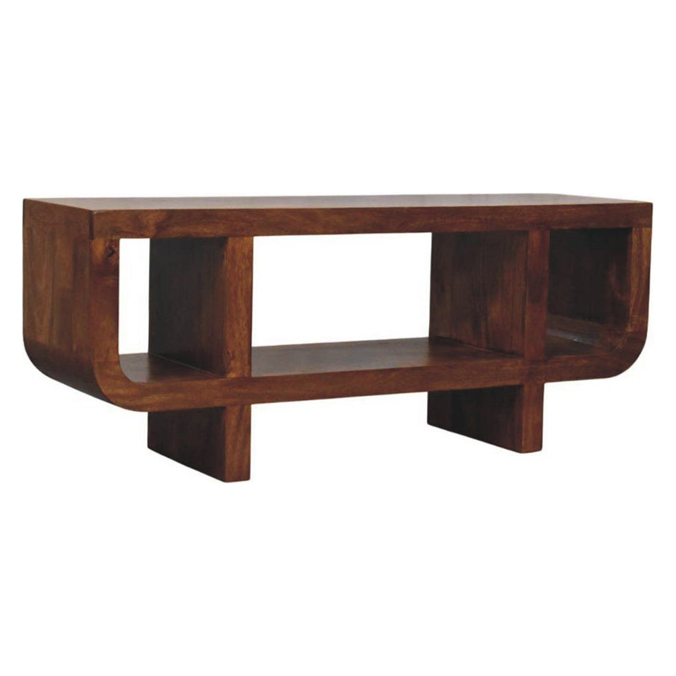 Artisan - Orion Curved Chestnut Media Unit