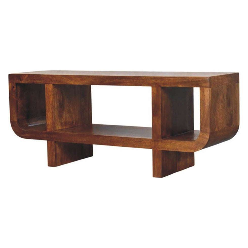 Artisan - Orion Curved Chestnut Media Unit