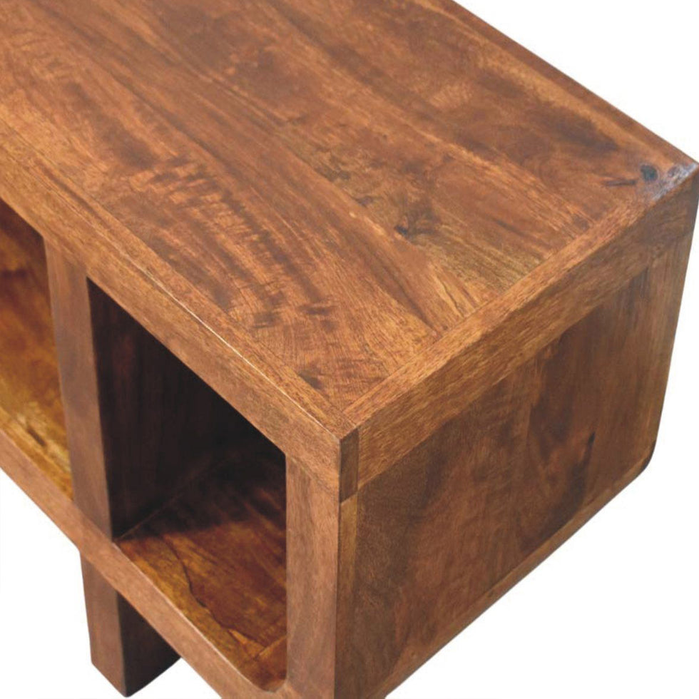 Artisan - Orion Curved Chestnut Media Unit