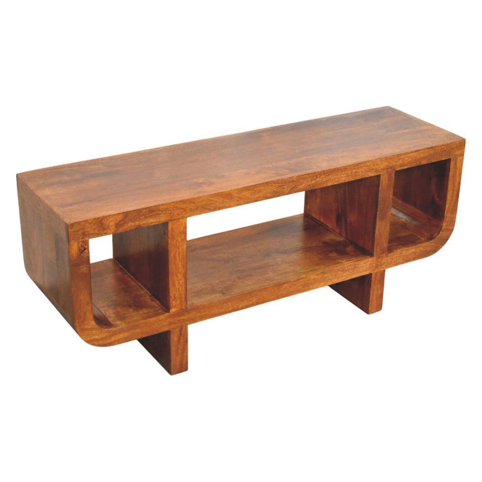 Artisan - Orion Curved Chestnut Media Unit