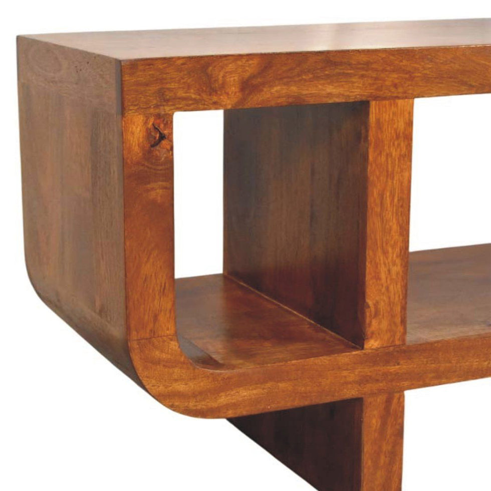 Artisan - Orion Curved Chestnut Media Unit