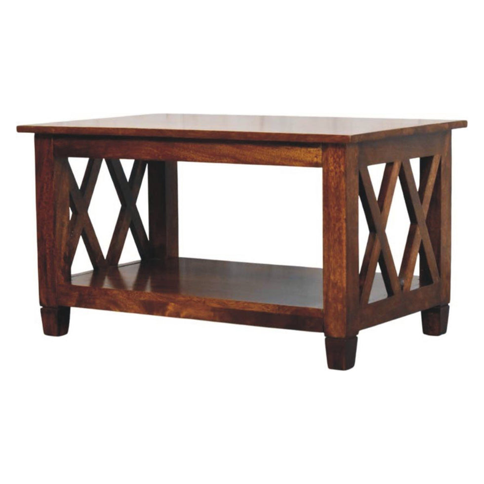 Artisan - Belmont X-Frame Chestnut Coffee Table