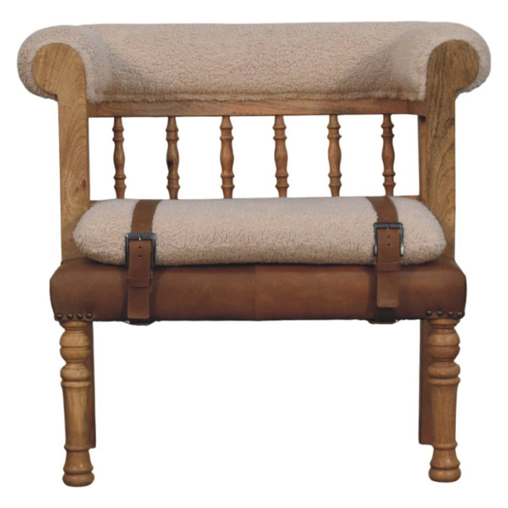 Artisan - Strapped Hallway Boucle Bench