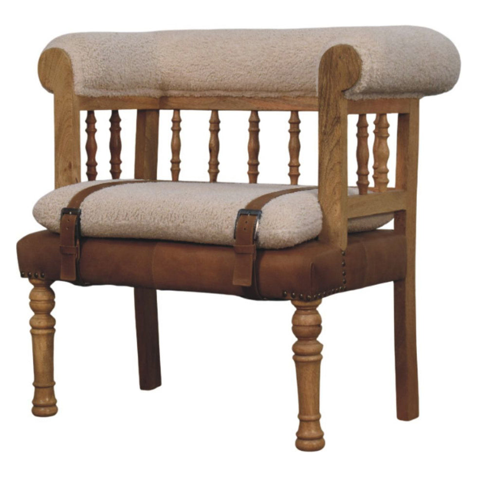Artisan - Strapped Hallway Boucle Bench