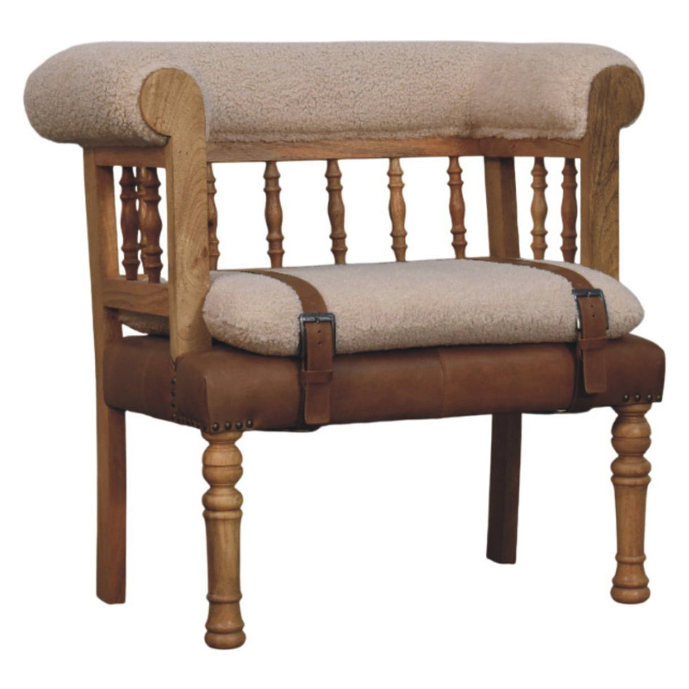 Artisan - Strapped Hallway Boucle Bench
