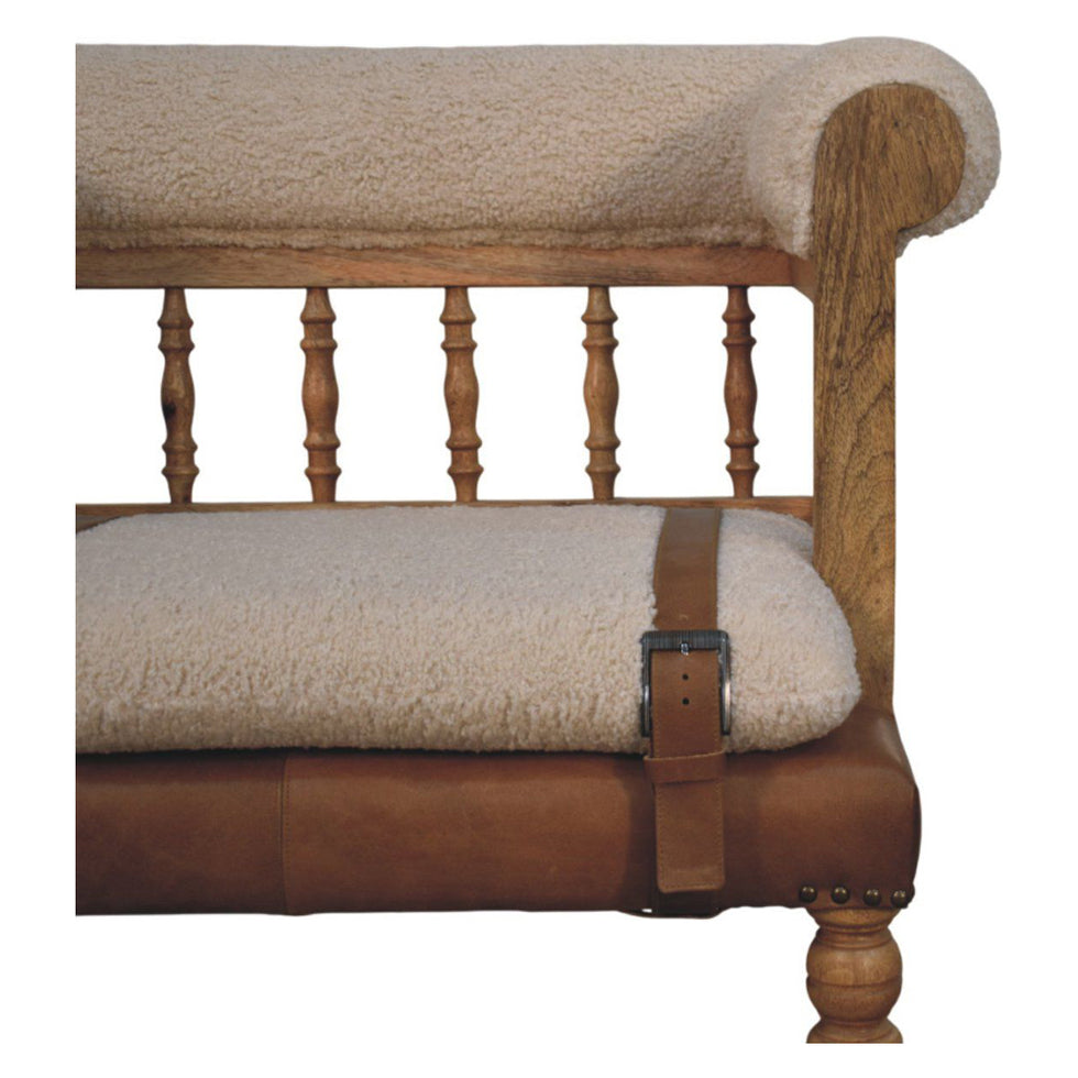 Artisan - Strapped Hallway Boucle Bench