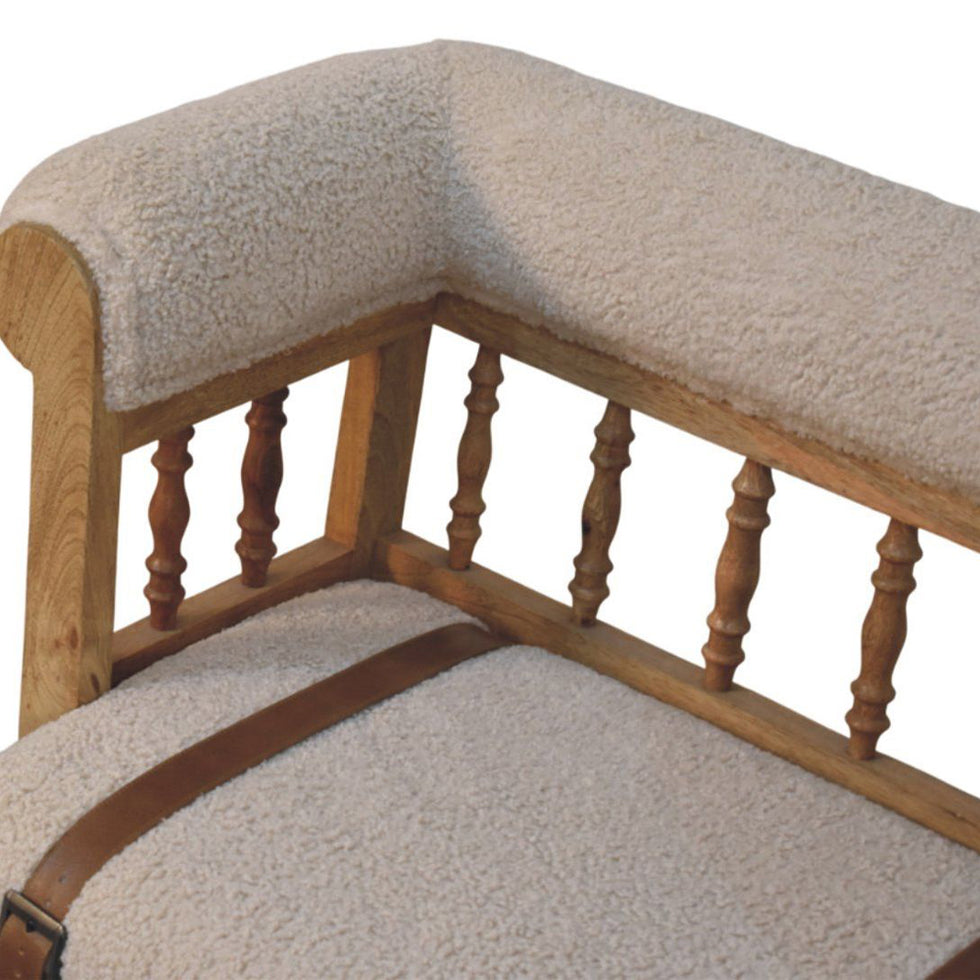 Artisan - Strapped Hallway Boucle Bench