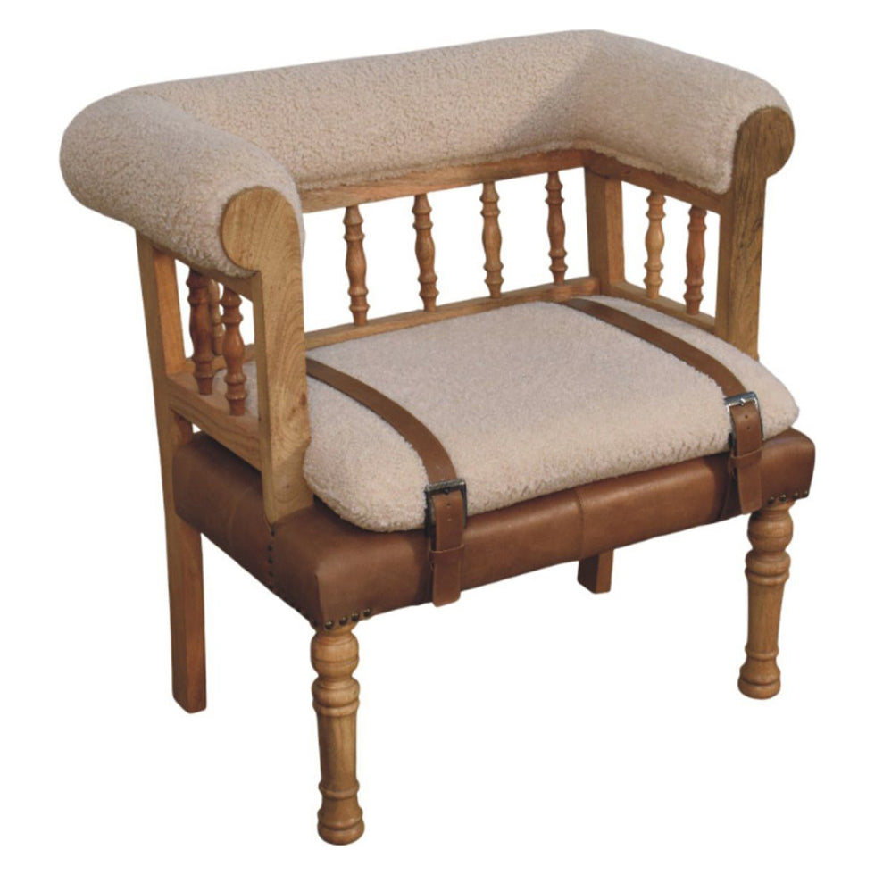 Artisan - Strapped Hallway Boucle Bench