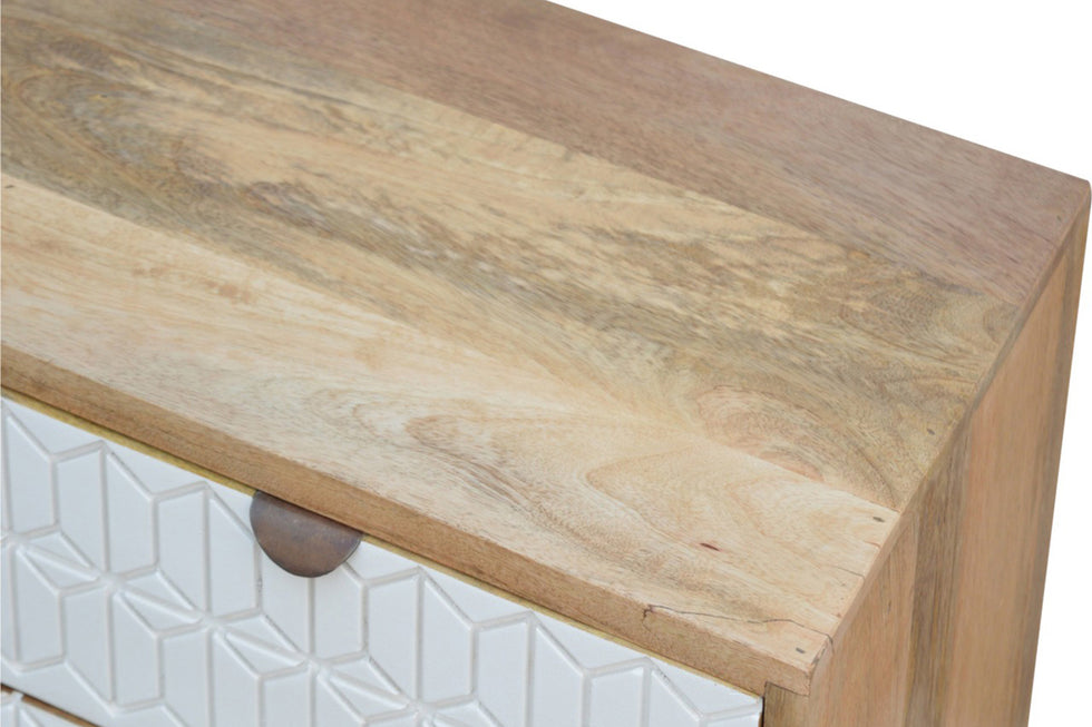 Artisan - Carved Media Unit in Sleek White