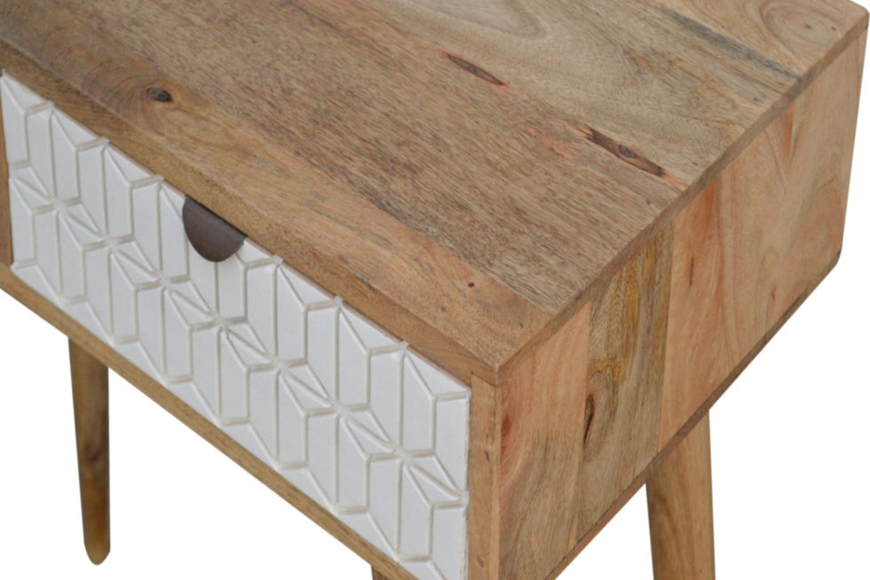 Artisan - Carved Console Table in Sleek White