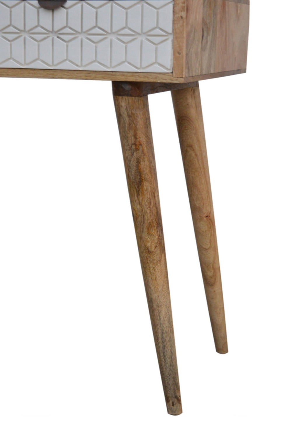 Artisan - Carved Console Table in Sleek White