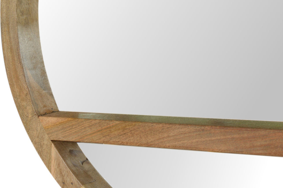 Artisan - Wooden Round Mirror with 1 Shelf
