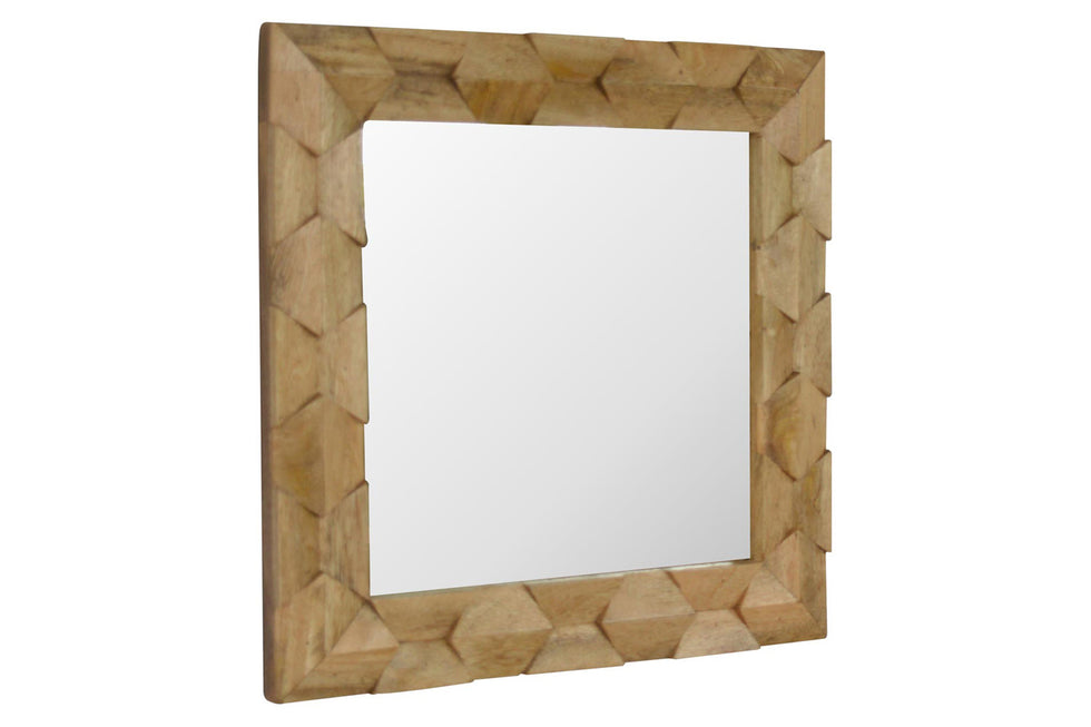 Artisan - Pineapple Carved Square Mirror