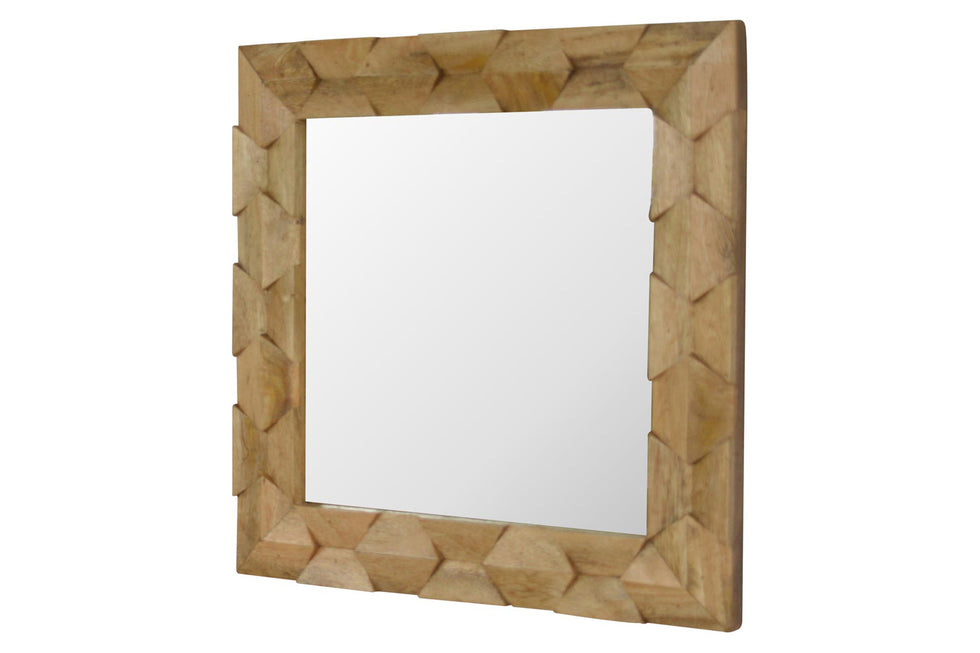 Artisan - Pineapple Carved Square Mirror