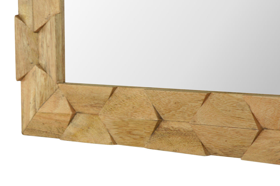 Artisan - Pineapple Carved Square Mirror