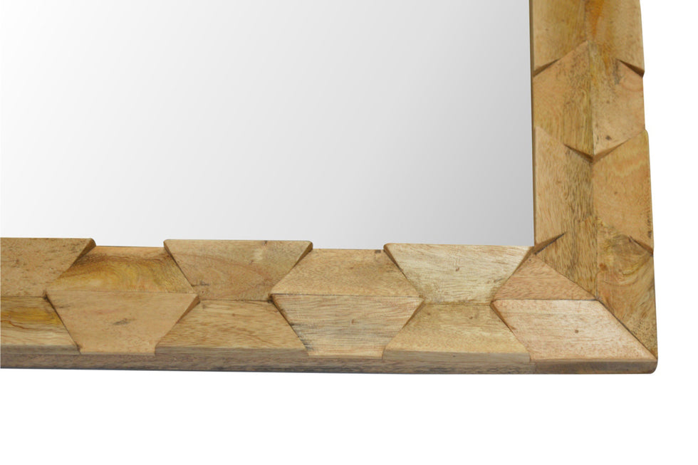 Artisan - Pineapple Carved Square Mirror