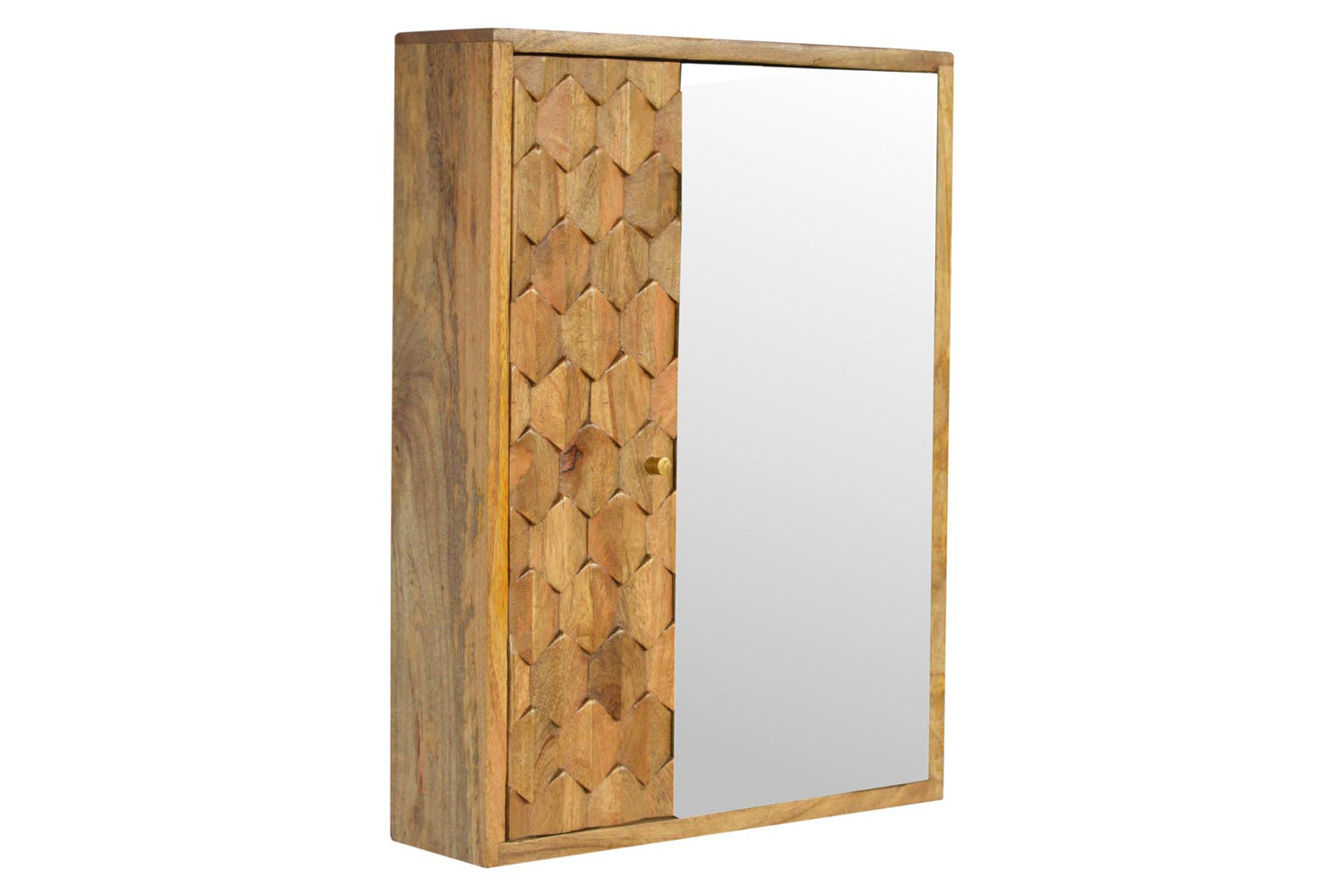 Artisan - Pineapple Carved Sliding Wall Mirror Cabinet