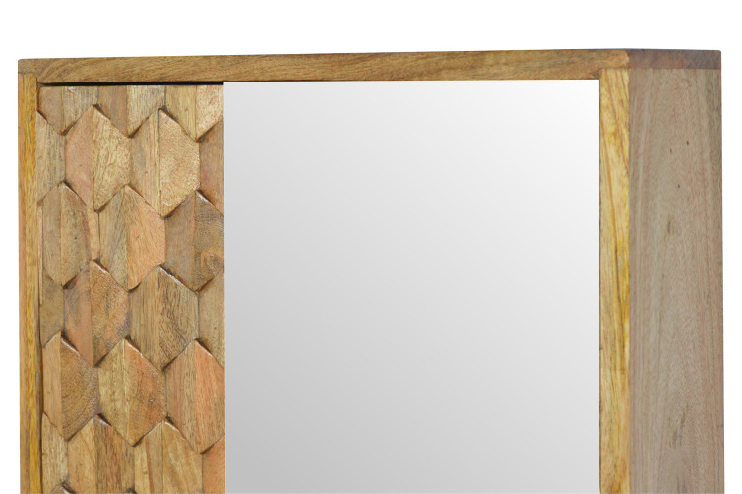 Artisan - Pineapple Carved Sliding Wall Mirror Cabinet