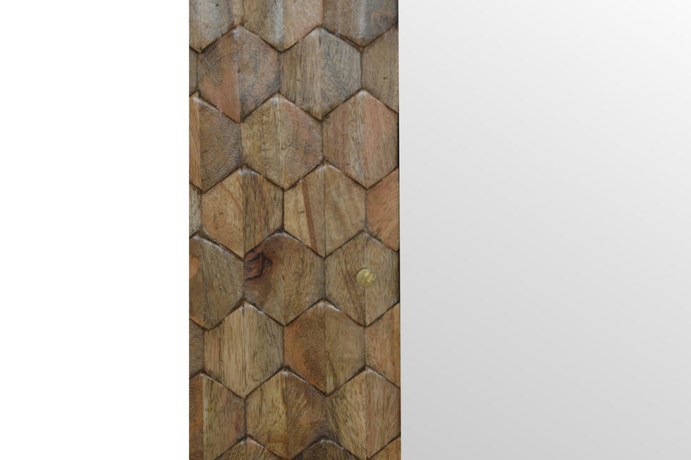 Artisan - Pineapple Carved Sliding Wall Mirror Cabinet