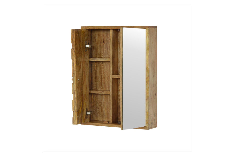 Artisan - Pineapple Carved Sliding Wall Mirror Cabinet